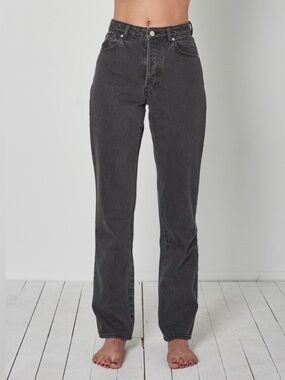 Rollas Classic Straight High Rise Jeans Vintage Black size 28
